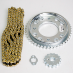 KIT DE ARRASTRE CB F 160 SPEED 4 HUECOS (PT 45CD15C- 428-H-132C) DORADA CASSAREA - Imagen 2