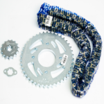 KIT DE ARRASTRE GIXXER 150 SPEED 4 HUECOS (PT43C- PD15C - 428 - H -132C) DORADAA - Imagen 2