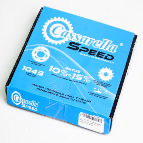 11357 KIT DE ARRASTRE SZR 160 SPEED 6 HUECOS (PT41CPD15C-428-H-132-C) DORADA CASSARELA - Imagen 1