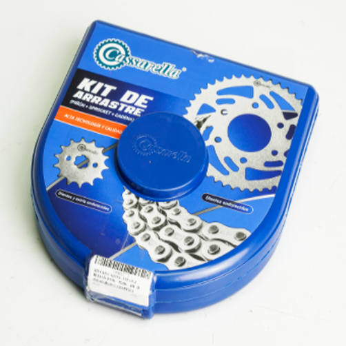 11361 KIT DE ARRASTRE XTZ 125 4 HUECOS (PT50C - PD13C -428 - H- 124C) DORADA CASSARELA - Imagen 1