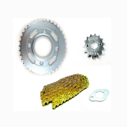 11552 KIT DE ARRASTRE AKT 125 4 HUECOS P38-14 428-H-102C DORADA CASARELL - Imagen 1