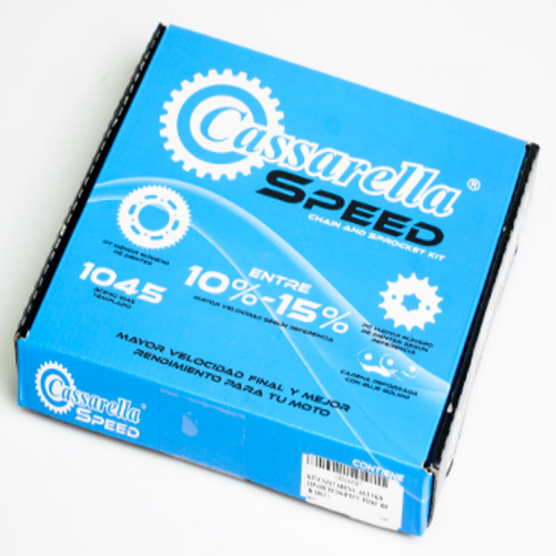 11556 KIT DE ARRASTRE AKT NKD 125 SPEED 37/16 CAD 428-120 CASSARELLA - Imagen 1