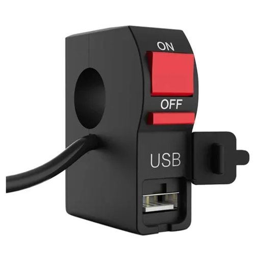 11834 COMANDO DE CARGA Y ENCENDIDO PARA MOTO USB - Imagen 1