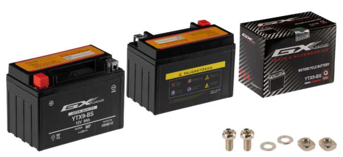 BATERIA GX GEL PULSAR 200 NS YTX9-BS GX-MOTOR - Imagen 1