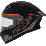 CASCO AXXES  INTEGRADO BUSHI NEGRO NAR BRILLO TALLA L