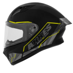 CASCO AXXES  INTEGRADO BUSHI NEGRO VERDE BRILLO TALLA L