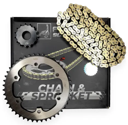 KIT ARRASTRE 15X46 (428H-140 DORADA).FZ 25/REVO SCORPION_KITX3