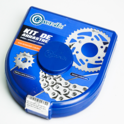 KIT DE ARRASTRE AKT  NKD SL 125 4 HUECOS 38-15 CAD 428 X 120 NIQUELADA CASSA (copia)