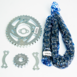 KIT DE ARRASTRE AKT NKD SL 125 4 HUECOS 38-15 CAD 428 X 120 NIQUELADA CASSA (copia) - Imagen 2