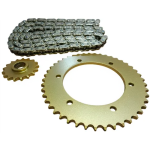 KIT ARRASTRE FZ 250 15T/46T-428 HO X 136L ORRINADA DORADA