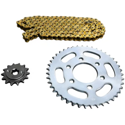 KIT ARRASTRE BENELLI TNT 150 43T/14T-428H-130L REFORZADA DORADA