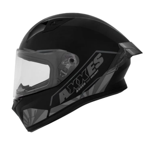 13923 CASCO AXXES INT BUSHI NEGRO GRIS BRILLO S - Imagen 1