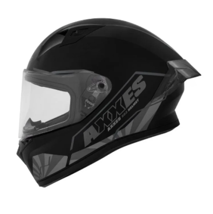 CASCO AXXES INT BUSHI NEGRO GRIS BRILLO M