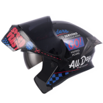 CASCO ABATIBLE ICH 3120 FIFTIES NEGRO ROJO TALLA XL