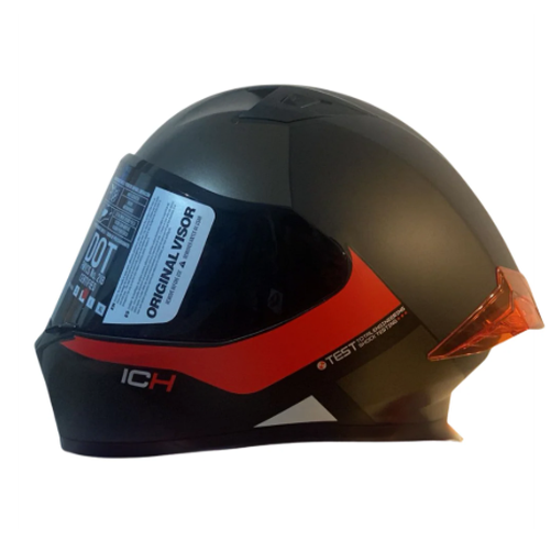 13935 CASCO INTEGRAL ICH 503 KENDRY NEGRO ROJO TALLA M - Imagen 1