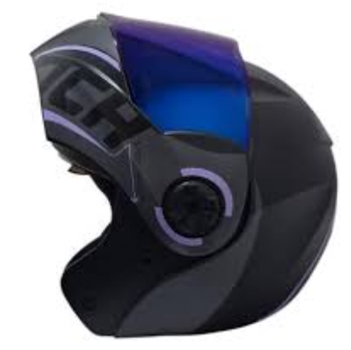 13942 CASCO ABATIBLE ICH 3110 SOUL NEGRO LILA BRILLANTE TALLA M - Imagen 1