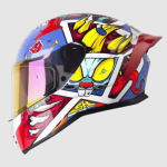 CASCO INTEGRAL SHAFT 504 DV CRAZY C AZUL ROJO TALLA XL
