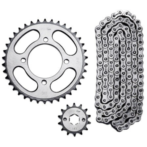 13982 KIT DE ARRASTRE AKT 125 NKD SL CAD 428 X 120 - Imagen 1