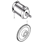 MOTOR DE ARRANQUE CON PIÑON AKT 125 150